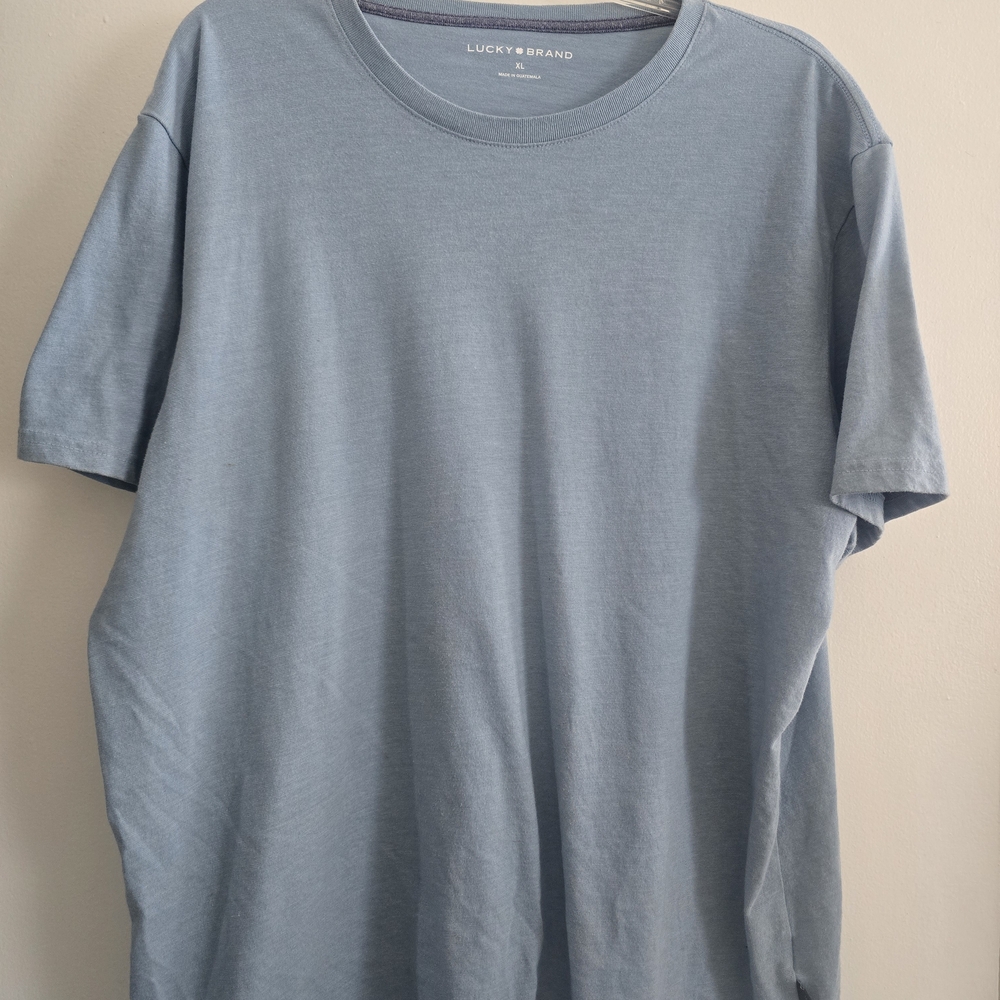 Lucky Brand Men's Light Blue Short Sleeve Tee